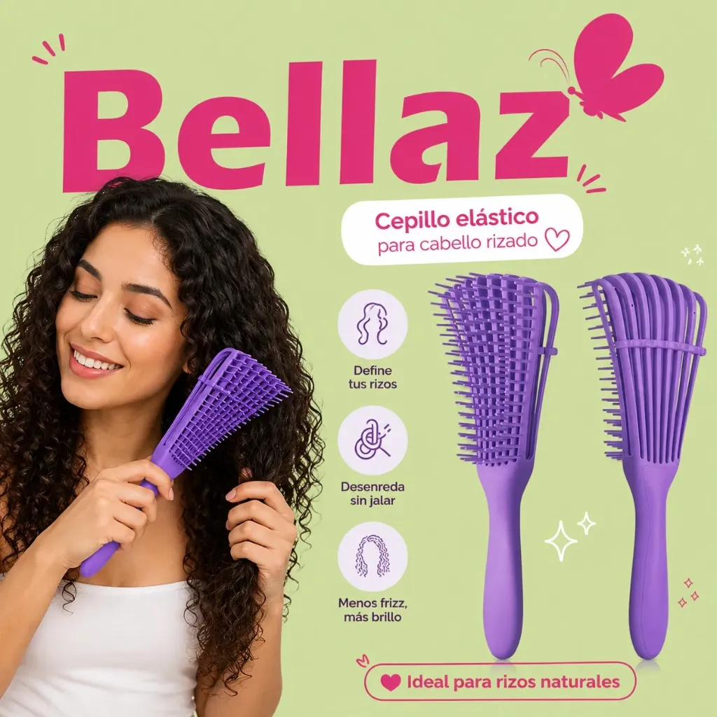 Cepillo para cabello rizado