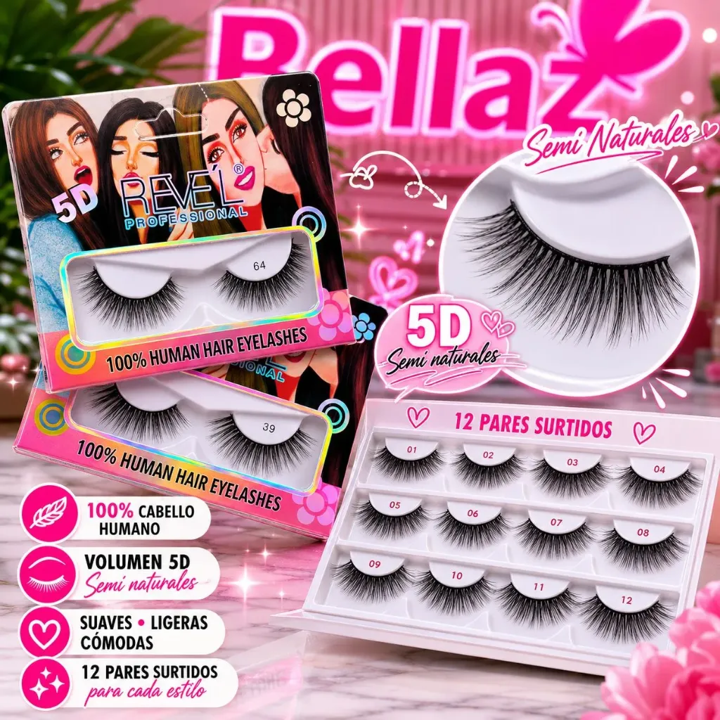 Pestañas muñeca 5D - Revel 273160