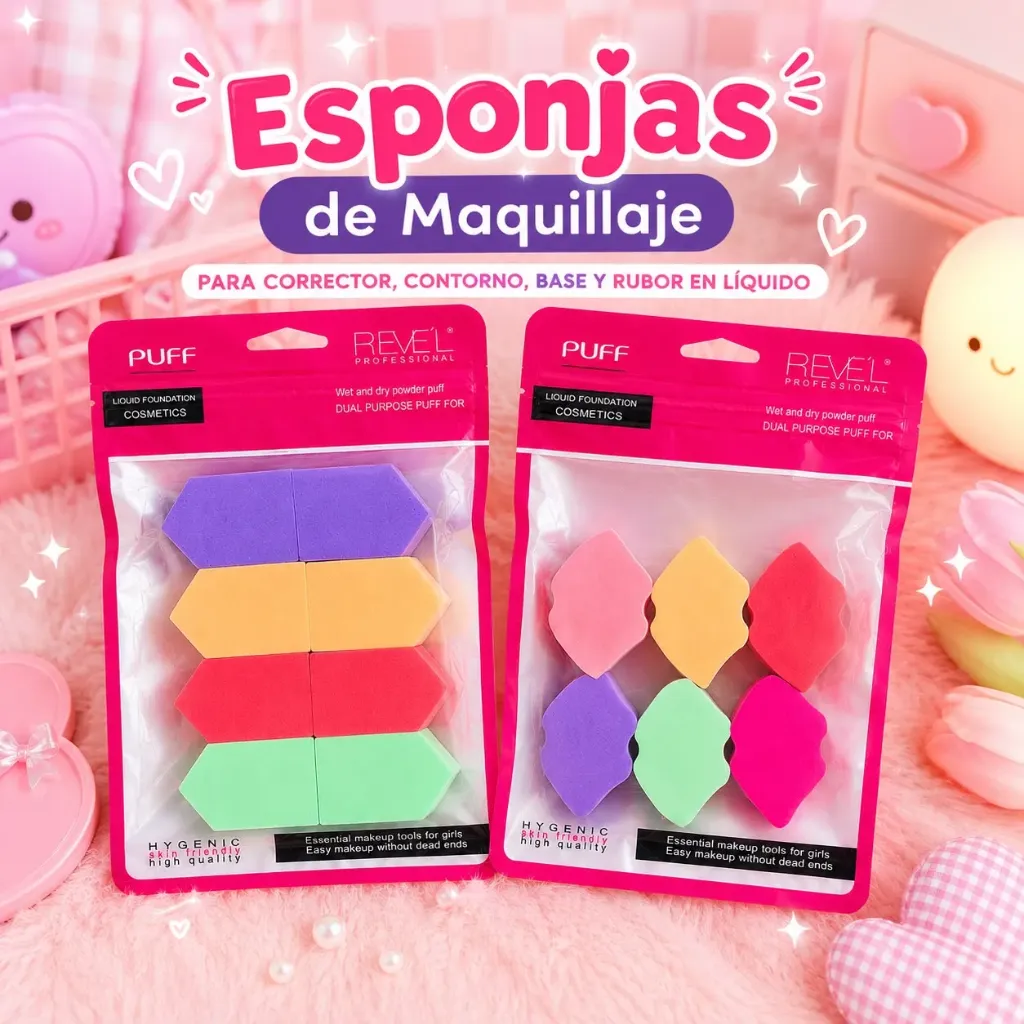 Esponjas bolsa diseños mix -  Revel 150573