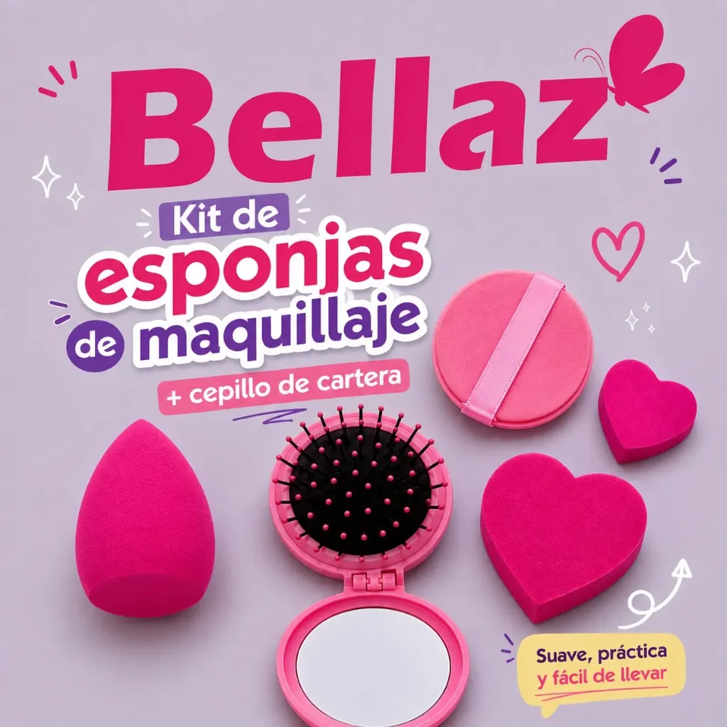 Peine + esponjas mix  M1576
