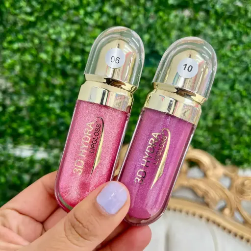 Hydra lipgloss glitter tapa dorada - E.B 7269E